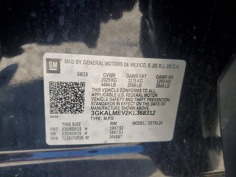 2019 Gmc Terrain მანქანა იყიდება აუქციონზე, vin: 3GKALMEV2KL368312, აუქციონის ნომერი: 55254836