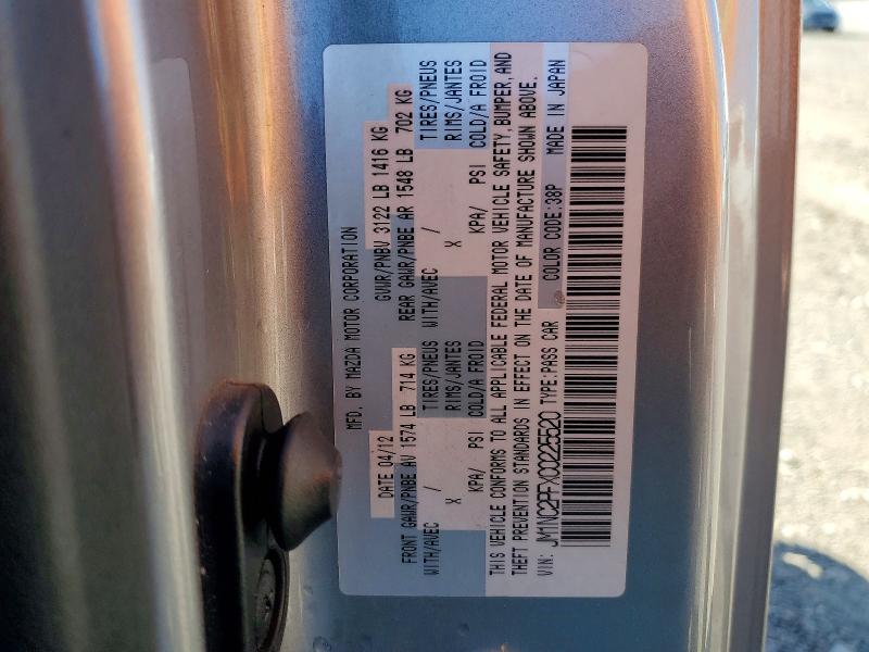 2012 Mazda Miata მანქანა იყიდება აუქციონზე, vin: JM1NC2PFXC0225520, აუქციონის ნომერი: 52417266