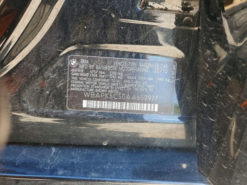 54121546 :رقم المزاد ، WBAPK5C50AA652977 vin ، 2010 Bmw 328 مزاد بيع