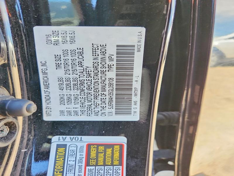 Продажа на аукционе авто 2016 Honda Cr-v, vin: 5J6RM4H35GL058108, номер лота: 51717626