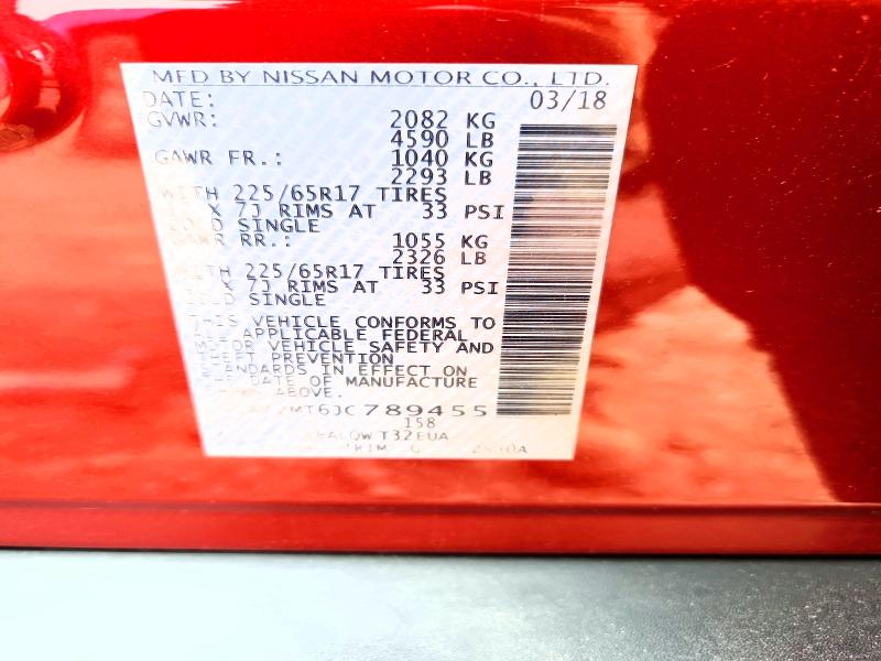 54725076 :رقم المزاد ، 5N1AT2MT6JC789455 vin ، 2018 Nissan Rogue مزاد بيع