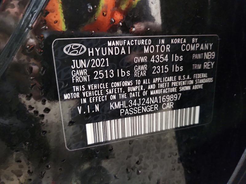 Продажа на аукционе авто 2022 Hyundai Sonata, vin: KMHL34J24NA169897, номер лота: 52255226