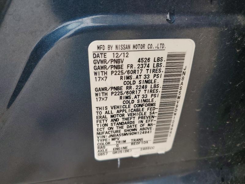 Продажа на аукционе авто 2013 Nissan Rogue, vin: JN8AS5MV9DW124941, номер лота: 52329106