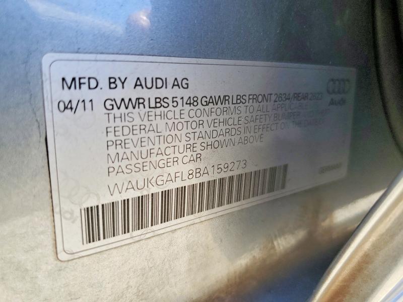 Продаж на аукціоні авто 2011 Audi S4, vin: WAUKGAFL8BA159273, номер лоту: 52716486