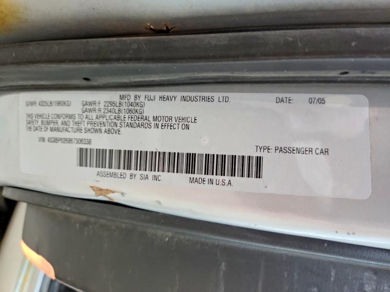 51037716 :رقم المزاد ، 4S3BP626867306338 vin ، 2006 Subaru Legacy مزاد بيع