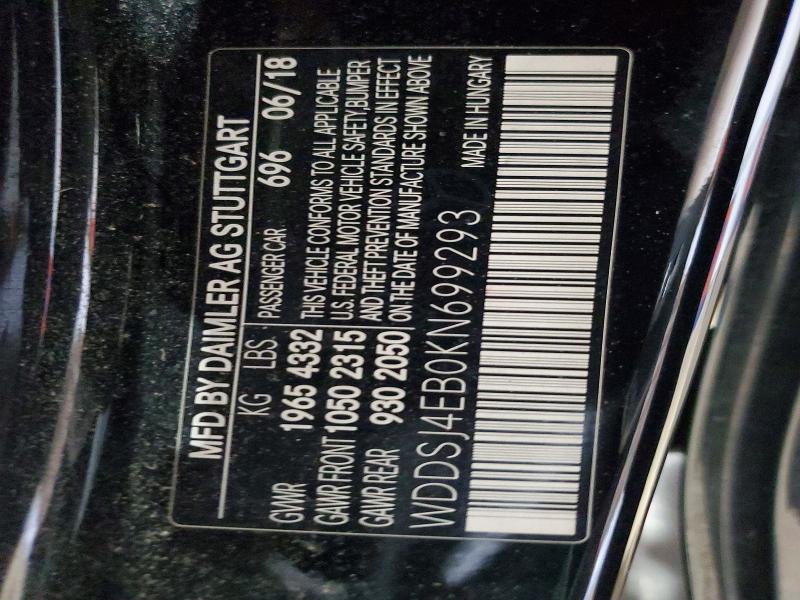Продажа на аукционе авто 2019 Mercedes-benz Cla, vin: WDDSJ4EB0KN699293, номер лота: 55200646