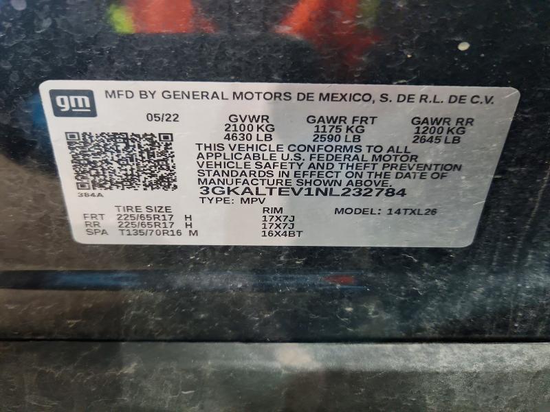 Продажа на аукционе авто 2022 Gmc Terrain, vin: 3GKALTEV1NL232784, номер лота: 54218086