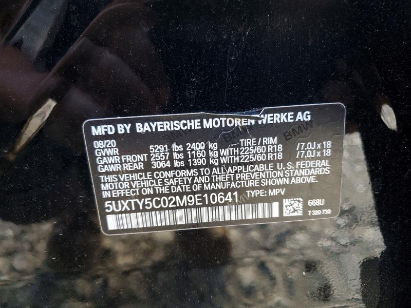 Продажа на аукционе авто 2021 Bmw X3, vin: 5UXTY5C02M9E10641, номер лота: 54101926