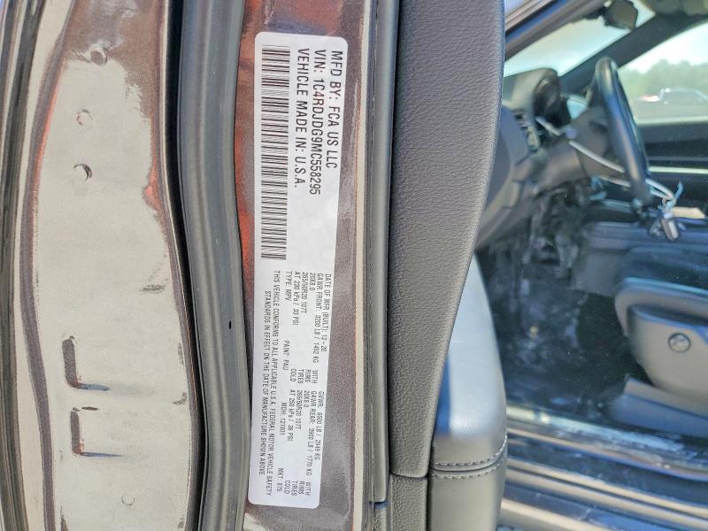Продажа на аукционе авто 2021 Dodge Durango, vin: 1C4RDJDG9MC558295, номер лота: 52936586
