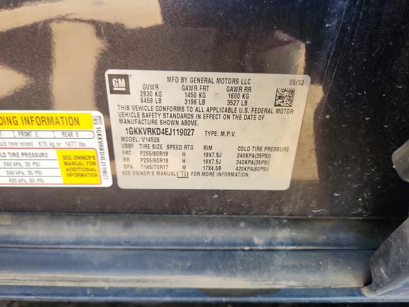 2014 Gmc Acadia მანქანა იყიდება აუქციონზე, vin: 1GKKVRKD4EJ119027, აუქციონის ნომერი: 46488586
