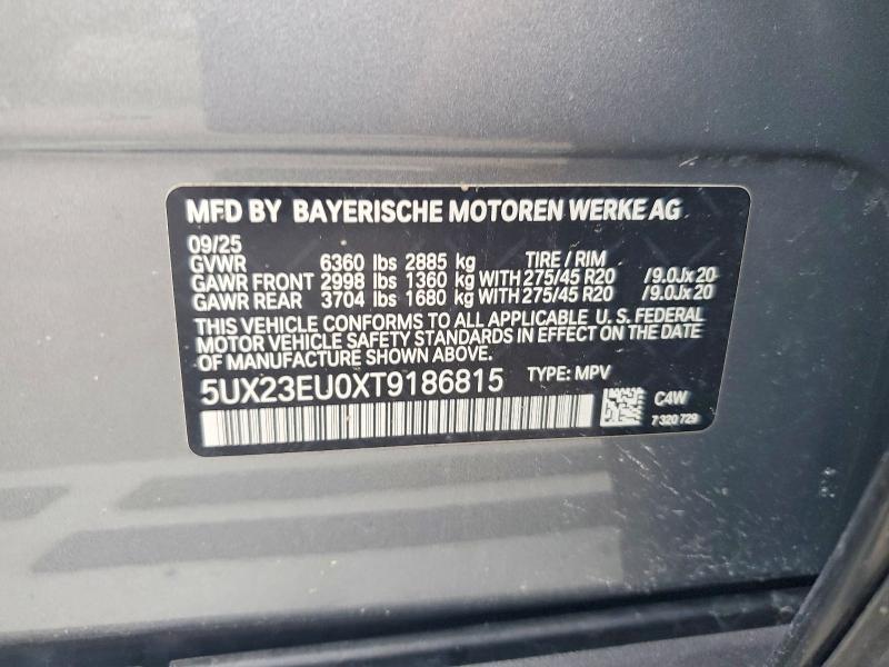 Aukcja sprzedaży 2026 Bmw X5, vin: 5UX23EU0XT9186815, numer aukcji: 55409326