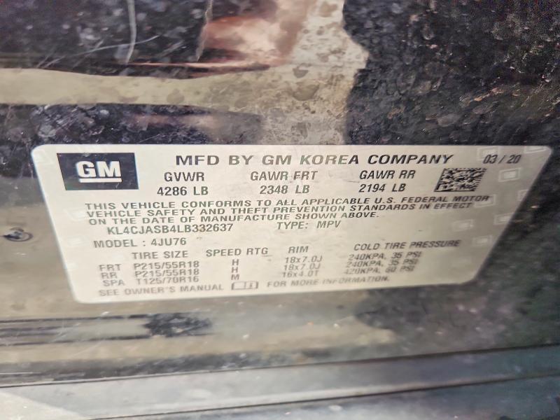 Продажа на аукционе авто 2020 Buick Encore, vin: KL4CJASB4LB332637, номер лота: 53229206