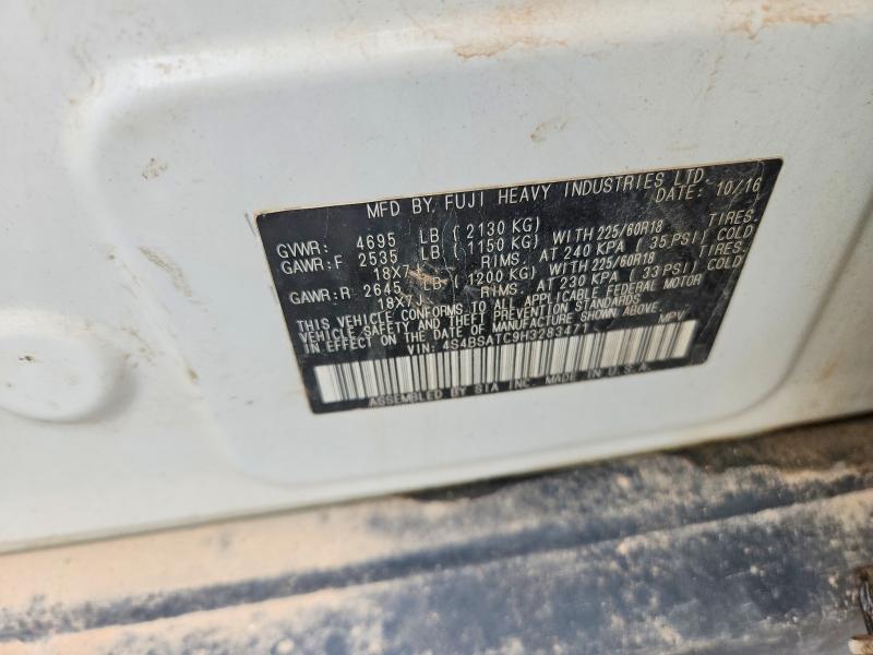 54710756 :رقم المزاد ، 4S4BSATC9H3283471 vin ، 2017 Subaru Outback مزاد بيع