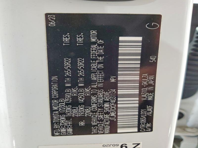 Продаж на аукціоні авто 2023 Lexus Lx 600, vin: JTJMB7CX2P4031134, номер лоту: 52273626