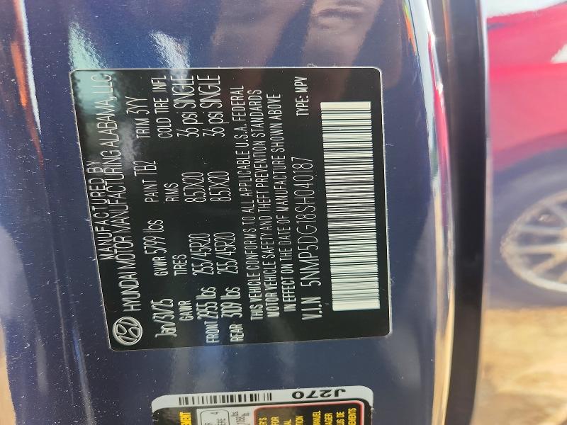 2025 Hyundai Santa Fe მანქანა იყიდება აუქციონზე, vin: 5NMP5DG18SH040187, აუქციონის ნომერი: 54780956