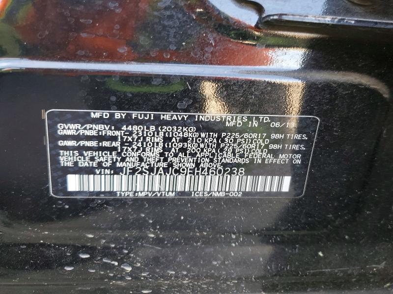 Aukcja sprzedaży 2014 Subaru Forester, vin: JF2SJAJC9EH460238, numer aukcji: 53211836