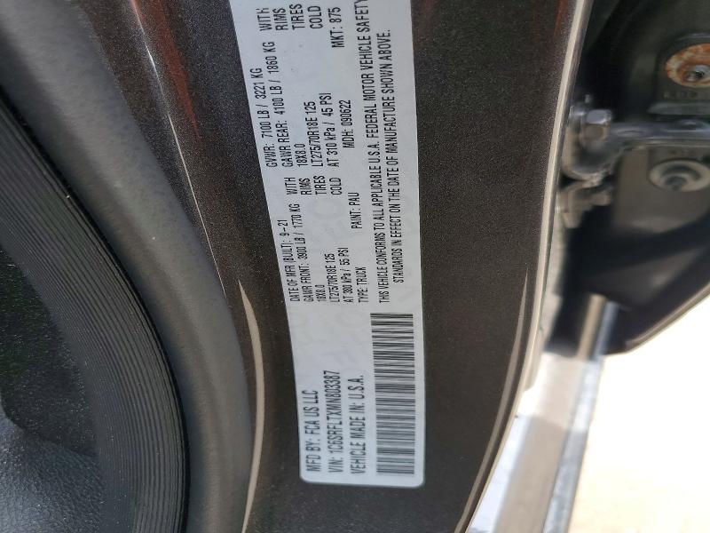 53075296 :رقم المزاد ، 1C6SRFLTXMN803387 vin ، 2021 Ram 1500 مزاد بيع