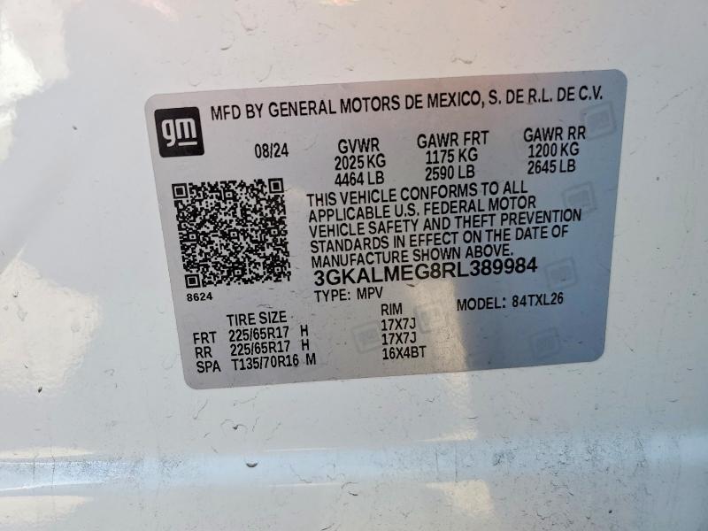 52183556 :رقم المزاد ، 3GKALMEG8RL389984 vin ، 2024 Gmc Terrain مزاد بيع