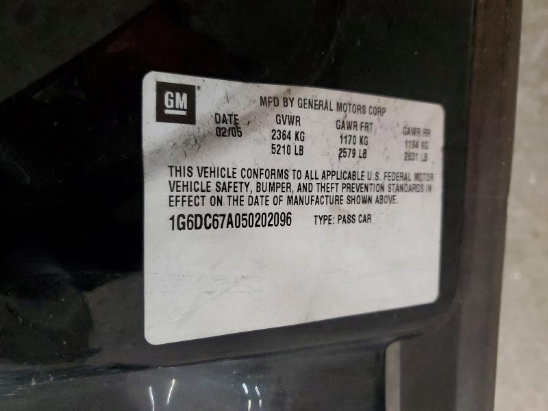 2005 Cadillac Sts მანქანა იყიდება აუქციონზე, vin: 1G6DC67A050202096, აუქციონის ნომერი: 54752266