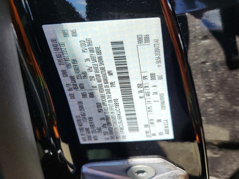 Auction sale of the 2019 Ford Escape, vin: 1FMCU9J96KUC18910, lot number: 55037436