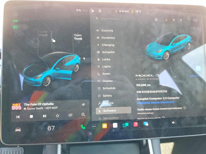 53473866 :رقم المزاد ، 5YJ3E1EA5JF015733 vin ، 2018 Tesla Model 3 مزاد بيع