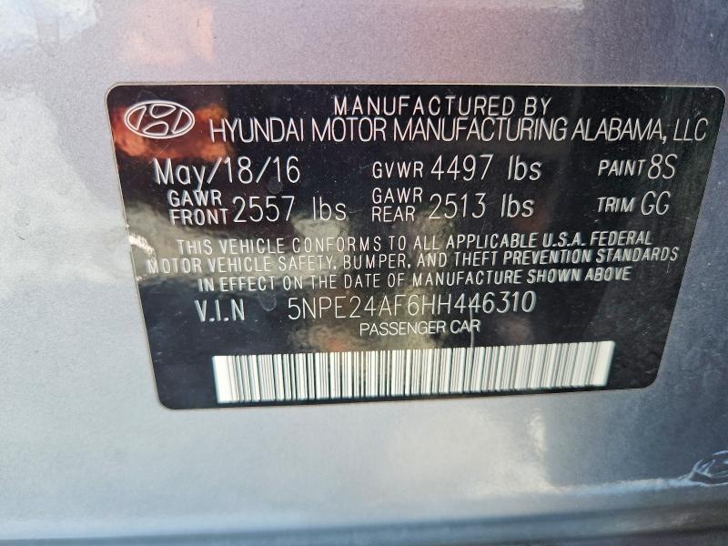 Продажа на аукционе авто 2017 Hyundai Sonata, vin: 5NPE24AF6HH446310, номер лота: 54761726