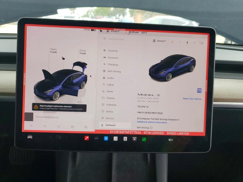 Продаж на аукціоні авто 2022 Tesla Model 3, vin: 5YJ3E1EB7NF277932, номер лоту: 53180376