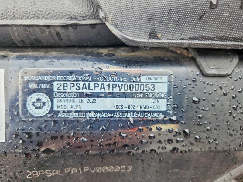 Продажа на аукционе авто 2023 Skid Skandic Le 600r Rer, vin: 2BPSALPA1PV000053, номер лота: 48856486