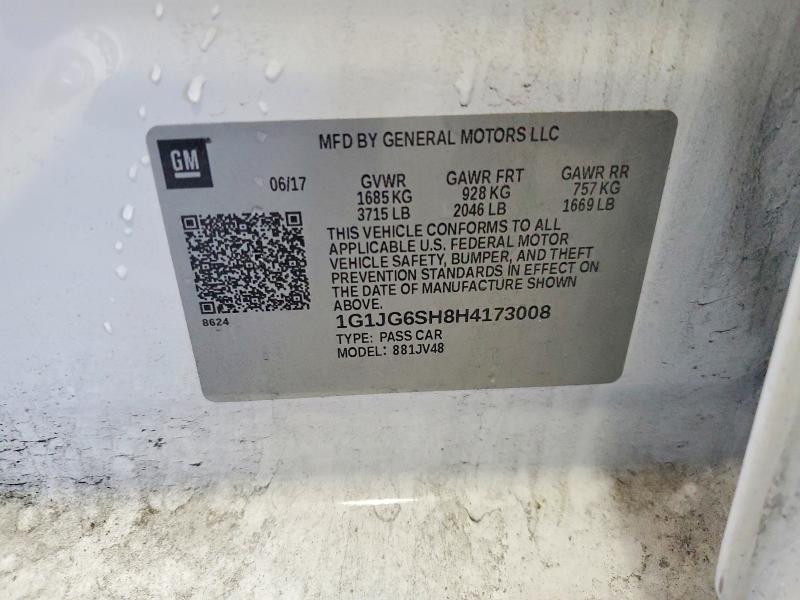 Aukcja sprzedaży 2017 Chevrolet Sonic, vin: 1G1JG6SH8H4173008, numer aukcji: 53117546