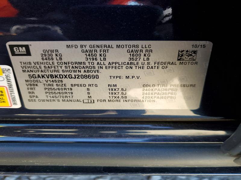 Aukcja sprzedaży 2016 Buick Enclave, vin: 5GAKVBKDXGJ208690, numer aukcji: 52522236