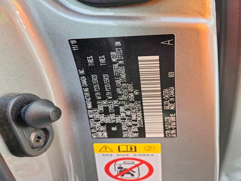 54598666 :رقم المزاد ، 2T2ZZMCA0KC125612 vin ، 2019 Lexus Rx 350 مزاد بيع