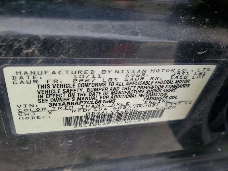 Aukcja sprzedaży 2012 Nissan Sentra, vin: 3N1AB6AP7CL661595, numer aukcji: 52690016