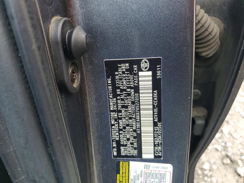 54046936 :رقم المزاد ، 4T1BE46K67U527050 vin ، 2007 Toyota Camry مزاد بيع