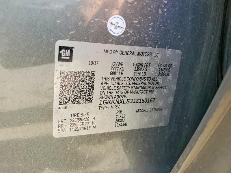 Продаж на аукціоні авто 2018 Gmc Acadia, vin: 1GKKNXLS3JZ150167, номер лоту: 52423176