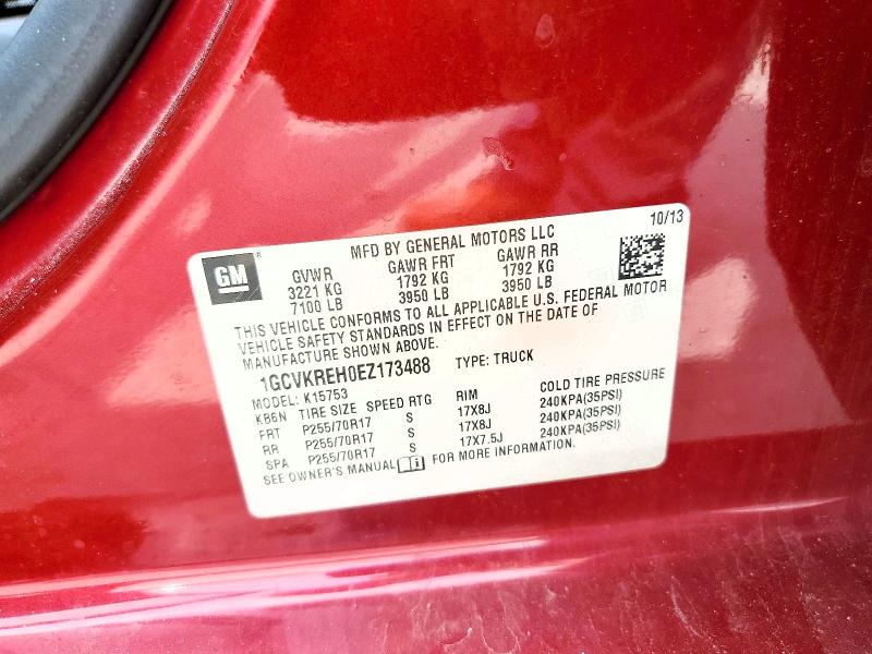 2014 Chevrolet Silverado მანქანა იყიდება აუქციონზე, vin: 1GCVKREH0EZ173488, აუქციონის ნომერი: 52053886