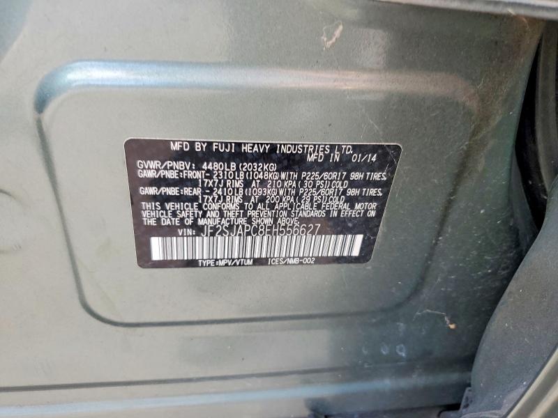 Продаж на аукціоні авто 2014 Subaru Forester, vin: JF2SJAPC8EH556627, номер лоту: 51852436