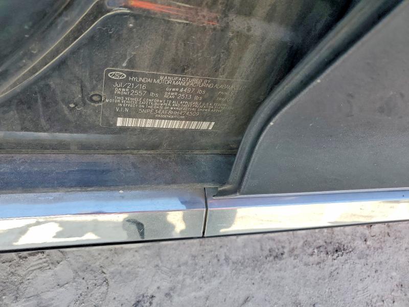 54468306 :رقم المزاد ، 5NPE34AF8HH474509 vin ، 2017 Hyundai Sonata مزاد بيع