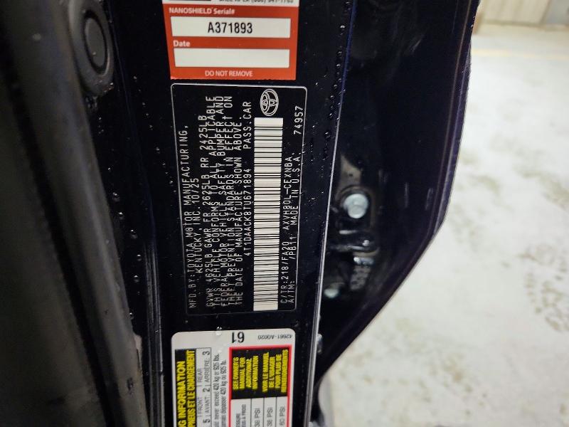 Продажа на аукционе авто 2026 Toyota Camry, vin: 4T1DAACK8TU671894, номер лота: 51990726
