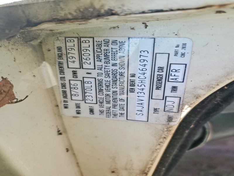 53298786 :رقم المزاد ، SAJAV1345HC464973 vin ، 1987 Jaguar Xj6 مزاد بيع