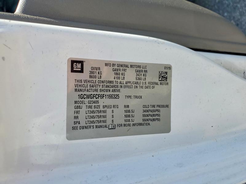 Продаж на аукціоні авто 2015 Chevrolet Express G2500, vin: 1GCWGFCF6F1166325, номер лоту: 53002376