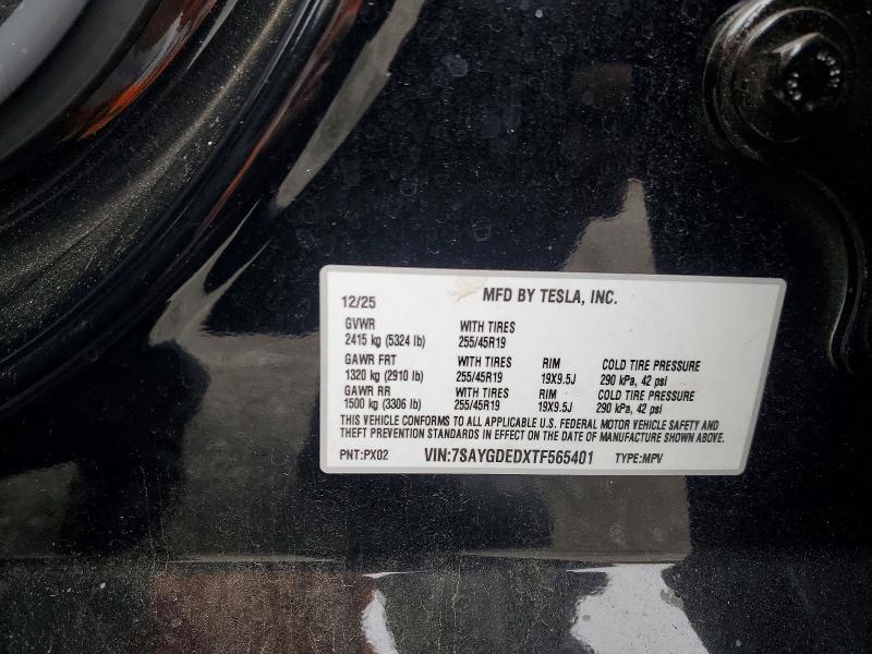 2026 Tesla Model Y მანქანა იყიდება აუქციონზე, vin: 7SAYGDEDXTF565401, აუქციონის ნომერი: 51404366