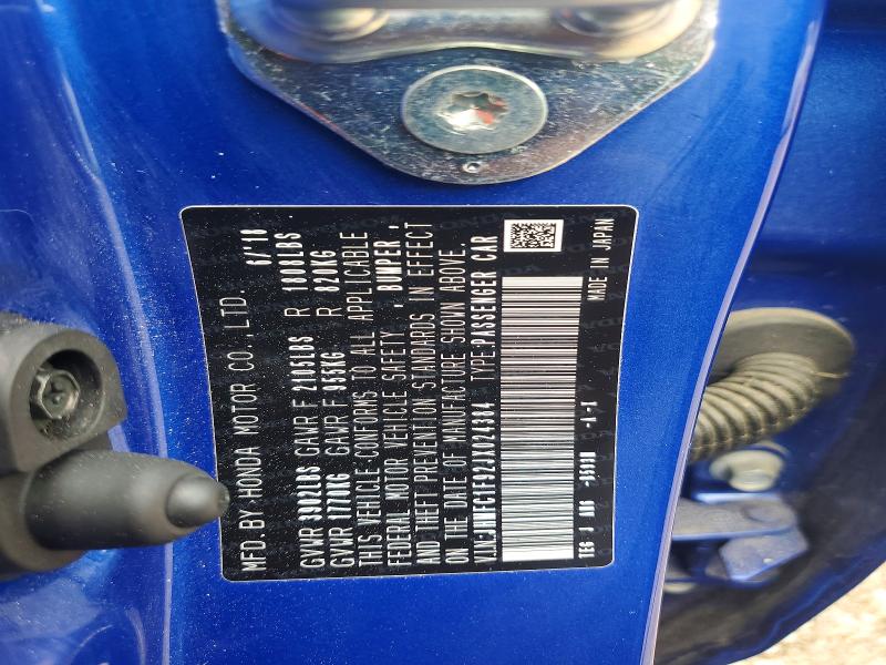 Aukcja sprzedaży 2018 Honda Civic, vin: JHMFC1F92JX024384, numer aukcji: 51995686