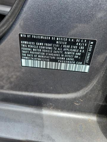 Продаж на аукціоні авто 2015 Volkswagen Jetta, vin: 3VWB17AJ0FM412749, номер лоту: 55587566