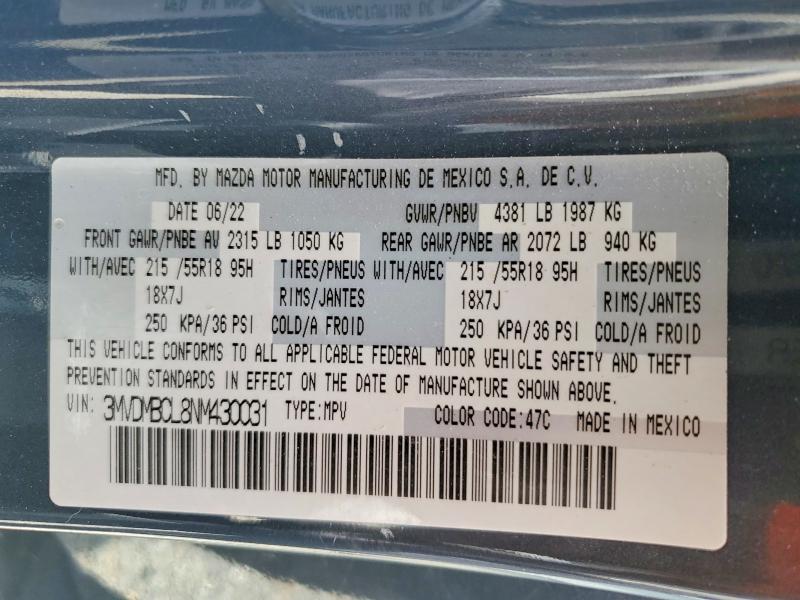 Продаж на аукціоні авто 2022 Mazda Cx-30, vin: 3MVDMBCL8NM430031, номер лоту: 55118146