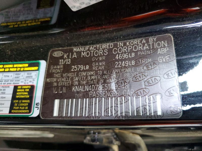 Aukcja sprzedaży 2014 Kia Cadenza, vin: KNALN4D78E5149048, numer aukcji: 52008016