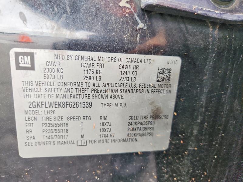 Aukcja sprzedaży 2015 Gmc Terrain, vin: 2GKFLWEK8F6261539, numer aukcji: 54221586