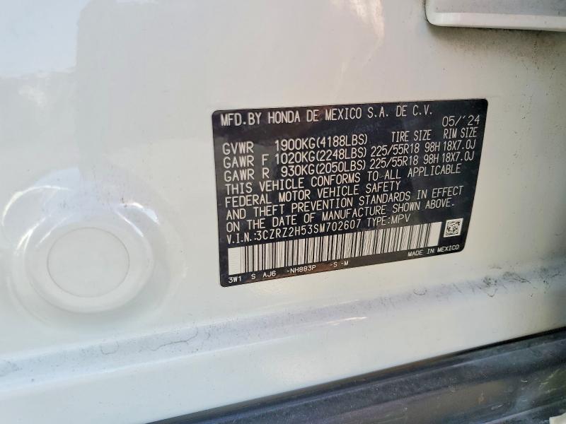 Aukcja sprzedaży 2025 Honda Hr-v, vin: 3CZRZ2H53SM702607, numer aukcji: 52536216