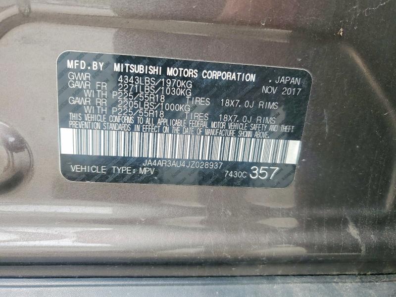 Aukcja sprzedaży 2018 Mitsubishi Outlander Sport, vin: JA4AR3AU4JZ028937, numer aukcji: 53805136