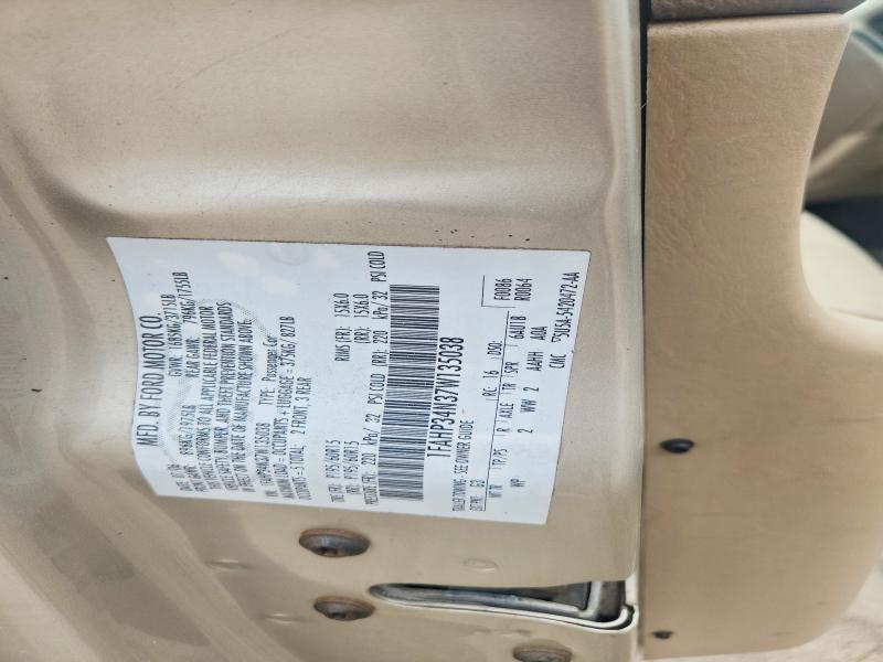 54144756 :رقم المزاد ، 1FAHP34N37W135038 vin ، 2007 Ford Focus مزاد بيع
