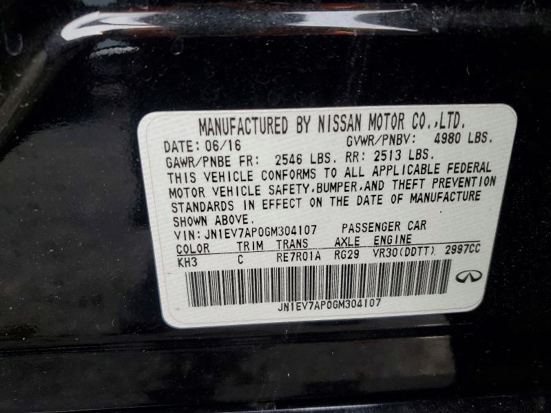 Продажа на аукционе авто 2016 Infiniti Q50, vin: JN1EV7AP0GM304107, номер лота: 53955626